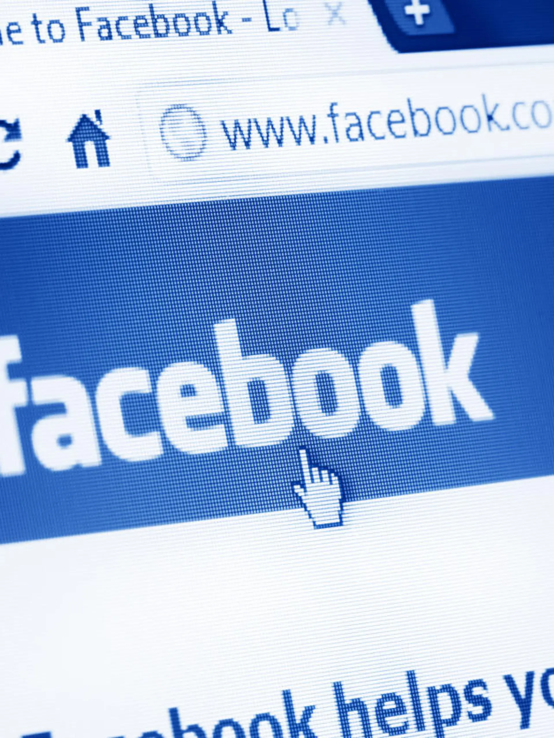 Krasnoyarsk, Russia - June 13, 2011: Facebook main webpage on Google Chrome browser on LCD screen