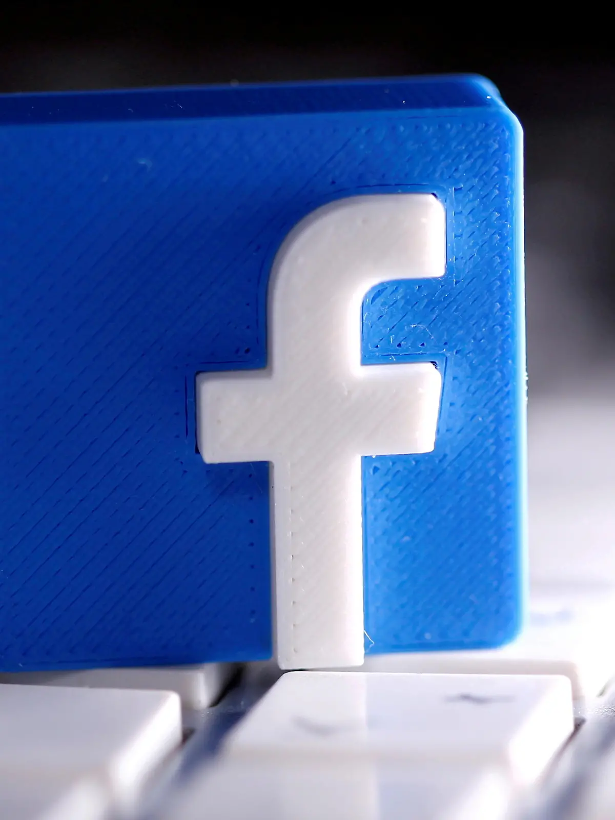FILE PHOTO: FILE PHOTO: A 3D-printed Facebook logo is seen placed on a keyboard in this illustration taken March 25, 2020. REUTERS/Dado Ruvic/Illustration/File Photo