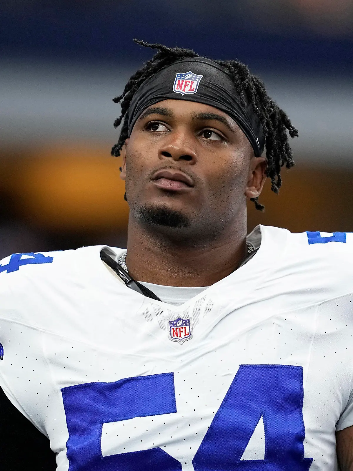 FILE - Dallas Cowboys defensive end Sam Williams warms up before a preseason NFL football game against the Jacksonville Jaguars in Arlington, Texas, Aug. 12, 2022. Williams was arrested on charges of possession of a controlled substance and unlawful carrying of a weapon, police said Wednesday, Aug. 23, 2023. (AP Photo/Tony Gutierrez, File)