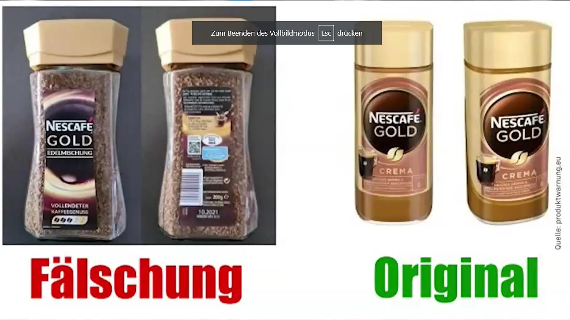 Eine Dose, die der alten Verpackung ähnelt sowie das Original.