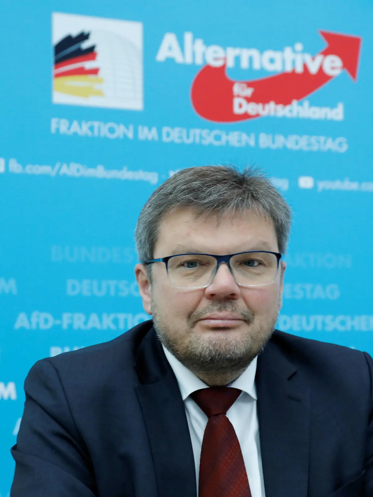 AfD-Abgeordneten Michael Kaufmann, Deutschland, Berlin, Reichstag, Pressegespräch mit dem AfD-Kandidaten für das Amt des Bundestagsvizepräsidenten *** AfD MP Michael Kaufmann, Germany, Berlin, Reichstag, press briefing with AfD candidate for Bundestag vice president 