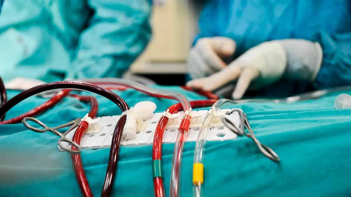Surgeon and surgical tools close-up