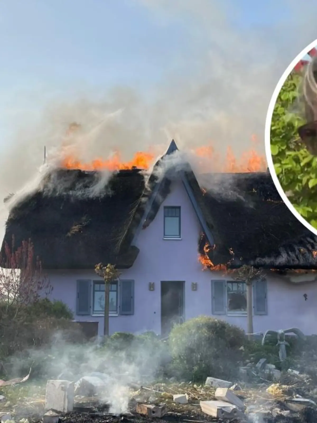 In letzter Sekunde konnten die Bewohner ein älteres Ehepaar aus einem brennenden Haus retten.