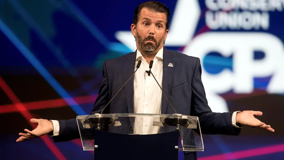 July 09, 2021 - Dallas,Texas, USA - DONALD TRUMP, JR. speaks at CPAC 2021: America UnCanceled. Organized by the American Conservative Union, the three-day conference features speakers from the right side of America's political spectrum.(Credit Image: © Brian Cahn/ZUMA Wire