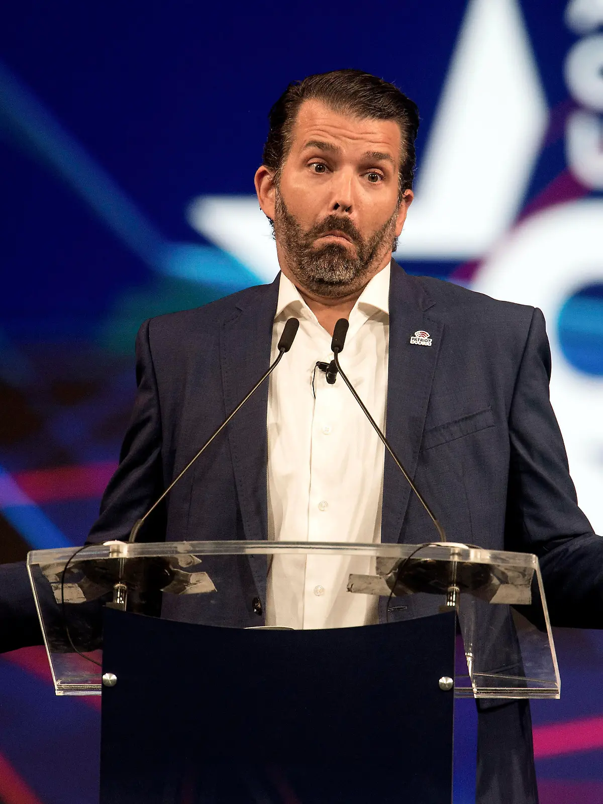 July 09, 2021 - Dallas,Texas, USA - DONALD TRUMP, JR. speaks at CPAC 2021: America UnCanceled. Organized by the American Conservative Union, the three-day conference features speakers from the right side of America's political spectrum.(Credit Image: Â© Brian Cahn/ZUMA Wire