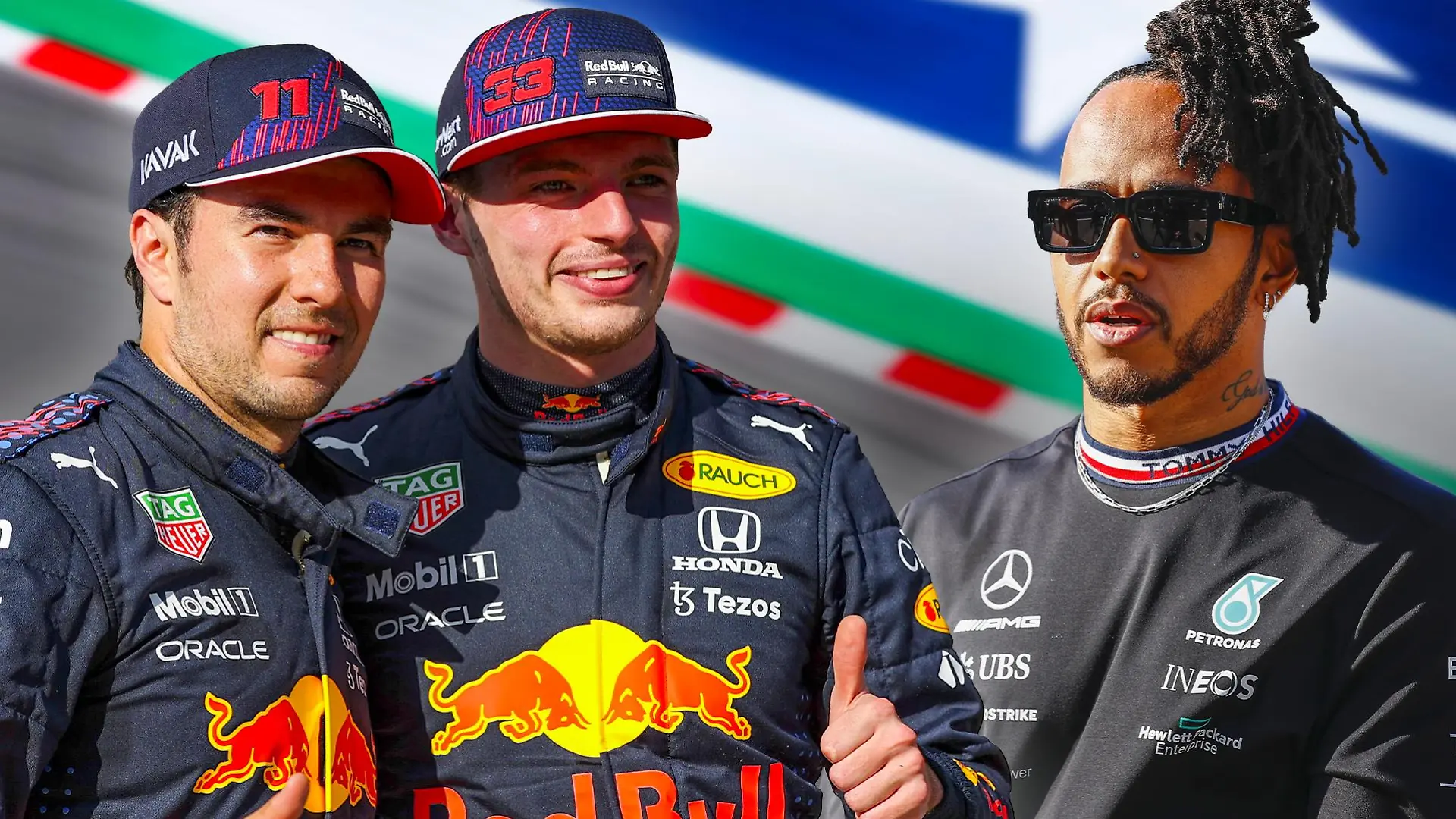 Die Red-Bull-Piloten Max Verstappen und Sergio Perez wollen Lewis Hamilton beim US-GP nass machen