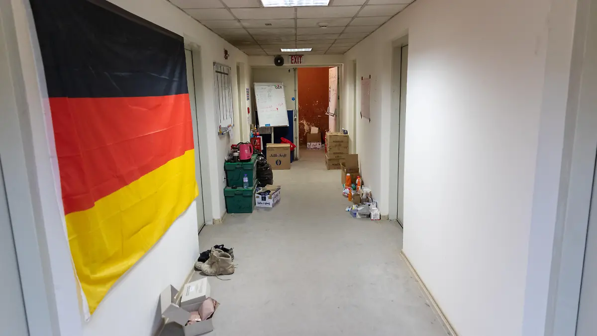 So sieht der Flur des deutschen Koordinationszentrums am Flughafen in Kabul aus.