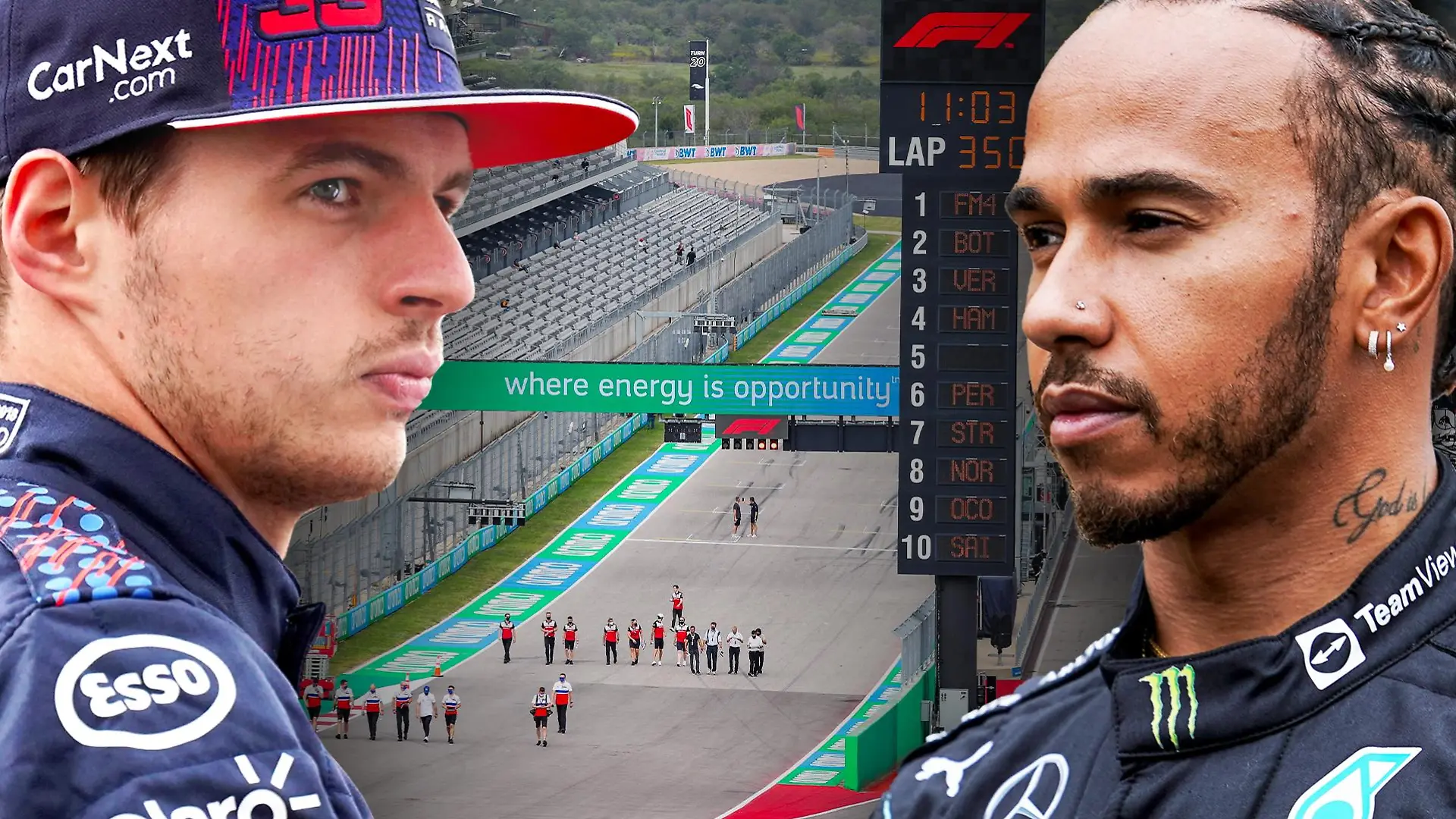 Nächste Runde im WM-Kampf: Max Verstappen und Lewis Hamilton werden es sich wohl auch in Austin wieder geben.