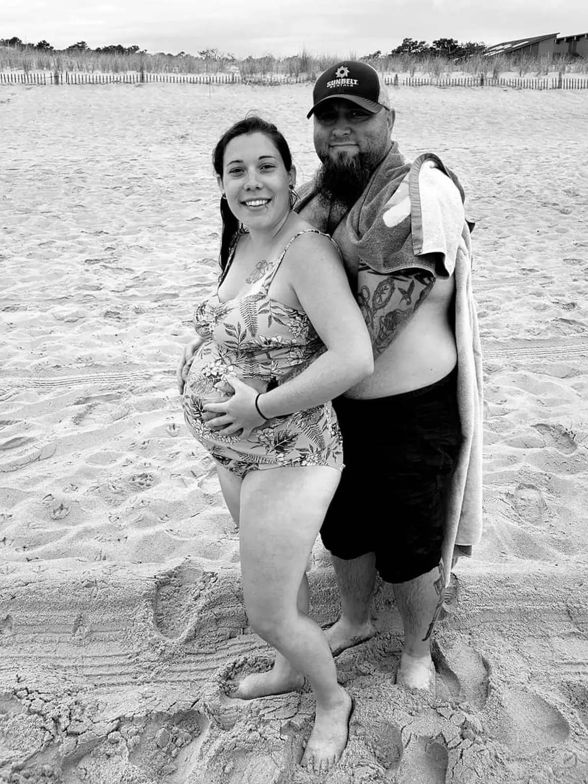 MERCURY PRESS  (Pictured: Missy Dippner, 25, is 35 weeks pregnant with husband Chad, 38.    ) -  A menopausal woman is expecting her first child despite one per cent odds. Missy Dippner, 25, believed she may never become a mum after starting menopause at just 17 years old. The homemaker was diagnosed with premature ovarian failure meaning her ovaries had stopped working. But in April this year, a miracle happened as Missy, from Pennsylvania, US, went to the emergency room with a suspected water infection but blood tests revealed she was pregnant. - SEE MERCURY COPY