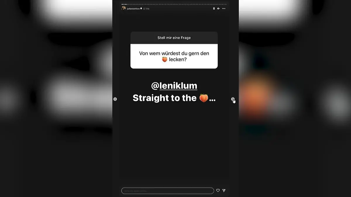 Die Umfrage in Zietlows Instagram-Story.