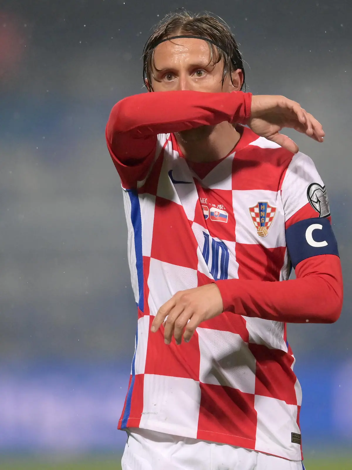 Fußball, WM Quali, Kroatien - Slowakei Croatia v Slovakia - 2022 FIFA World Cup, WM, Weltmeisterschaft, Fussball Qualifier Luka Modric of Croatia celebrates a goal during the 2022 FIFA World Cup Group H Qualifier match between Croatia and Slovakia at Gradski Vrt Stadium on October 11, 2021 in Osijek, Croatia. IgorxSoban/PIXSELL