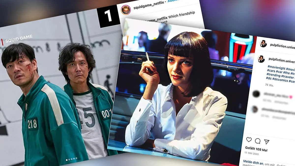 Halloween-Kostüme: Mia Wallace und Squid Game