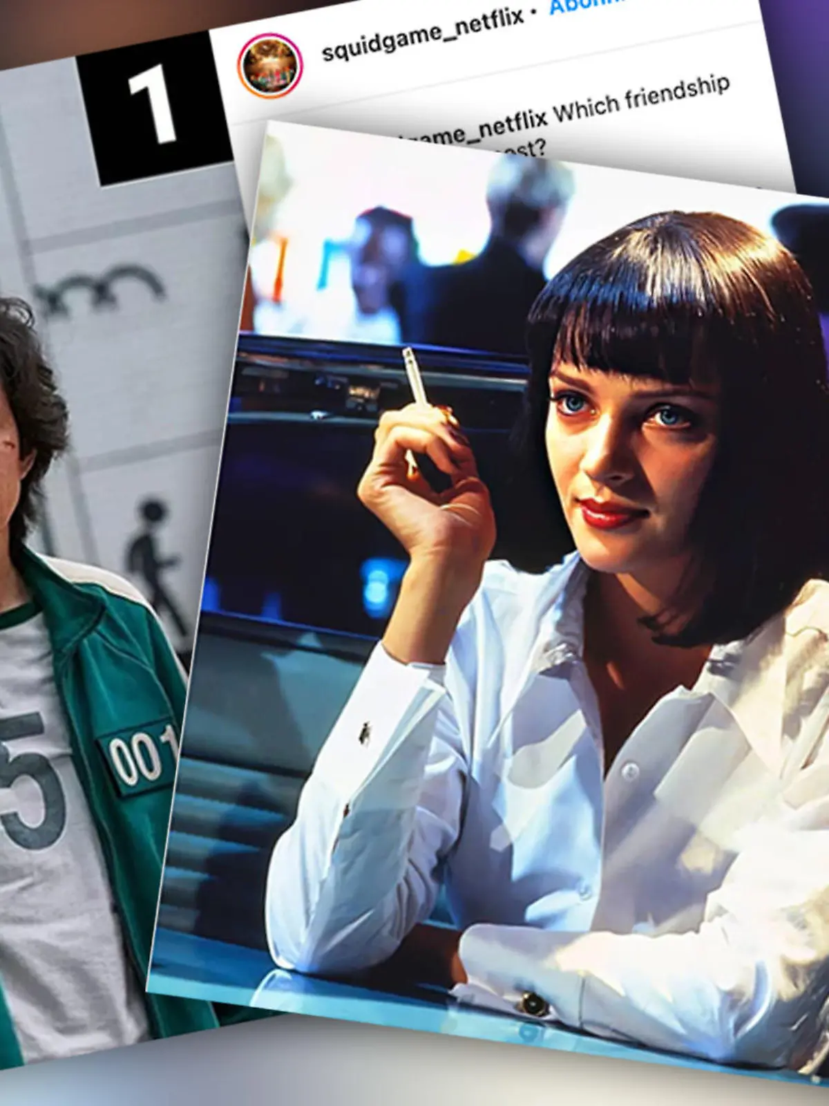 Halloween-Kostüme: Mia Wallace und Squid Game