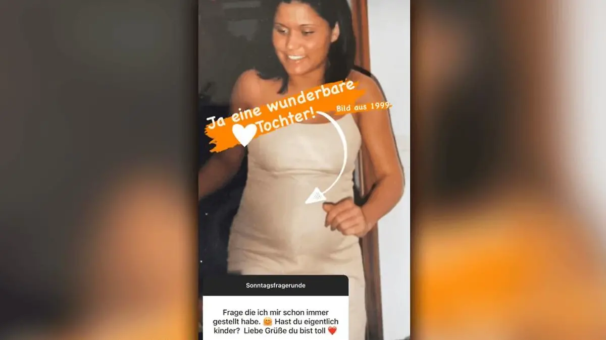 Jasmin Herren schwanger im Jahr 1999.