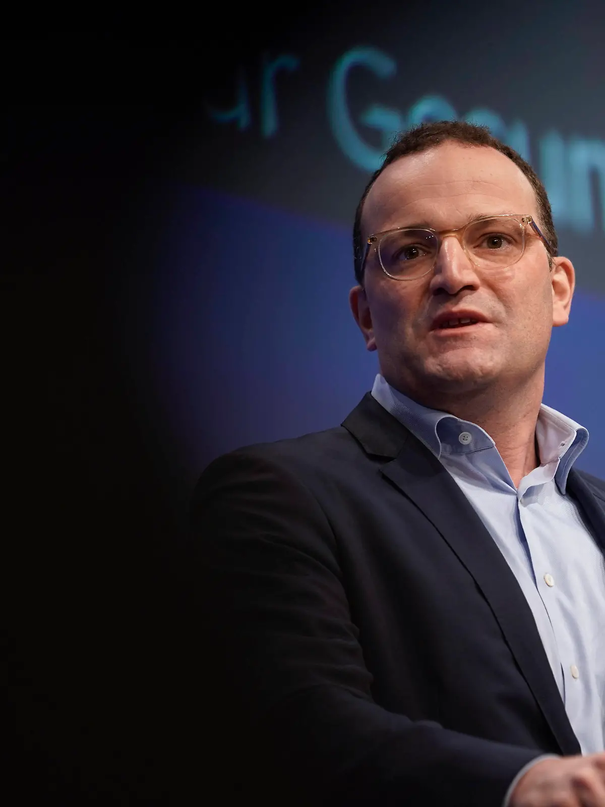  Deutschlandtag der Jungen Union Deutschlands Aktuell, 16.10.2021, Muenster, Jens Spahn Mitglied des Bundestag Bundesminister für Gesundheit stellvertretender Vorsitzender der CDU Deutschlands bei seiner Rede beim Deutschlandtag der Jungen Union Deutschlands Muenster Nordrhein-Westfalen Deutschland *** Deutschlandtag der Jungen Union Deutschlands News, 16 10 2021, Muenster, Jens Spahn Member of the Bundestag Federal Minister of Health Deputy Chairman of the CDU of Germany during his speech at the Deutschlandtag der Jungen Union Deutschlands Muenster North Rhine Westphalia Germany