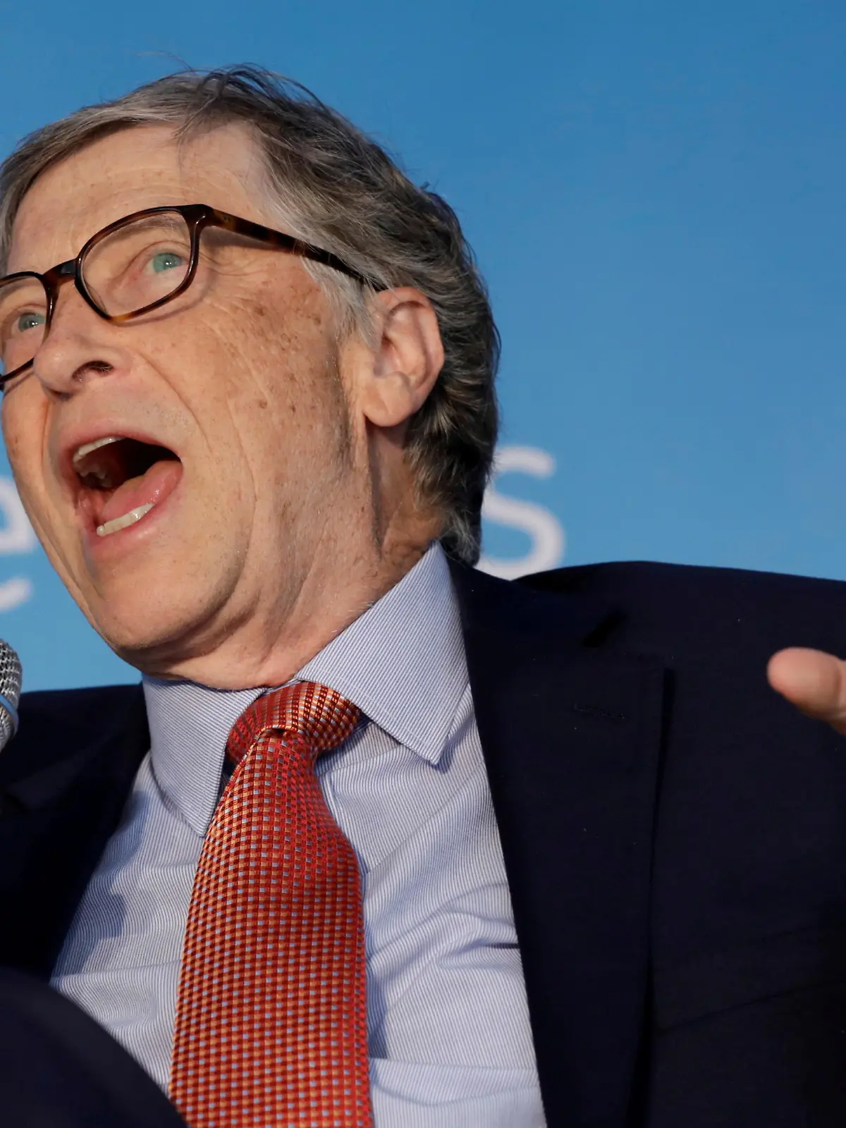 FILE PHOTO: Bill Gates, co-chair of the Bill & Melinda Gates Foundation, speaks at a panel discussion on Building Human Capital during the IMF/World Bank spring meeting in Washington, U.S., April 21, 2018. REUTERS/Yuri Gripas/File Photo