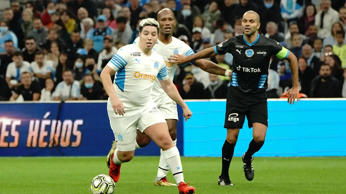 Samir Nasri OM Legends - Tony Parker Unicef FOOTBALL : Match des H ros - Match Caritatif au profit de l Unicef - Marseille - 13/10/2021 NorbertScanella/Panoramic PUBLICATIONxNOTxINxFRAxITAxBEL