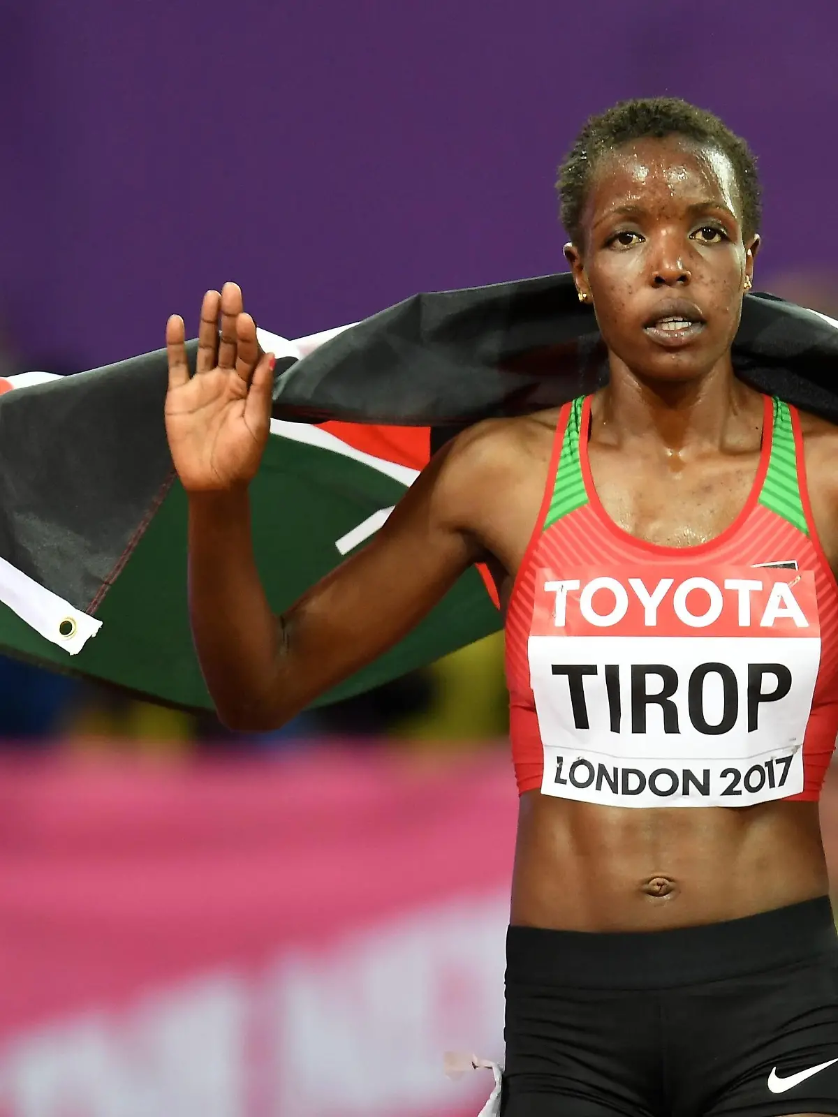 Agnes Jebet TIROP (KEN) celebrates taking third place in the womens 10,000m during the London 2017 IAAF World Athletic Championship at Queen Elizabeth Olympic Park, London, United Kingdom on 5 August 2017. PUBLICATIONxNOTxINxUK Copyright: xVincexMignottx 16130230

Agnes Jebet Tirop Ken Celebrates Taking Third Place in The Women\u0026#39;s 10 000m during The London 2017 IAAF World Athletic Championship AT Queen Elizabeth Olympic Park London United Kingdom ON 5 August 2017 PUBLICATIONxNOTxINxUK Copyright  16130230  