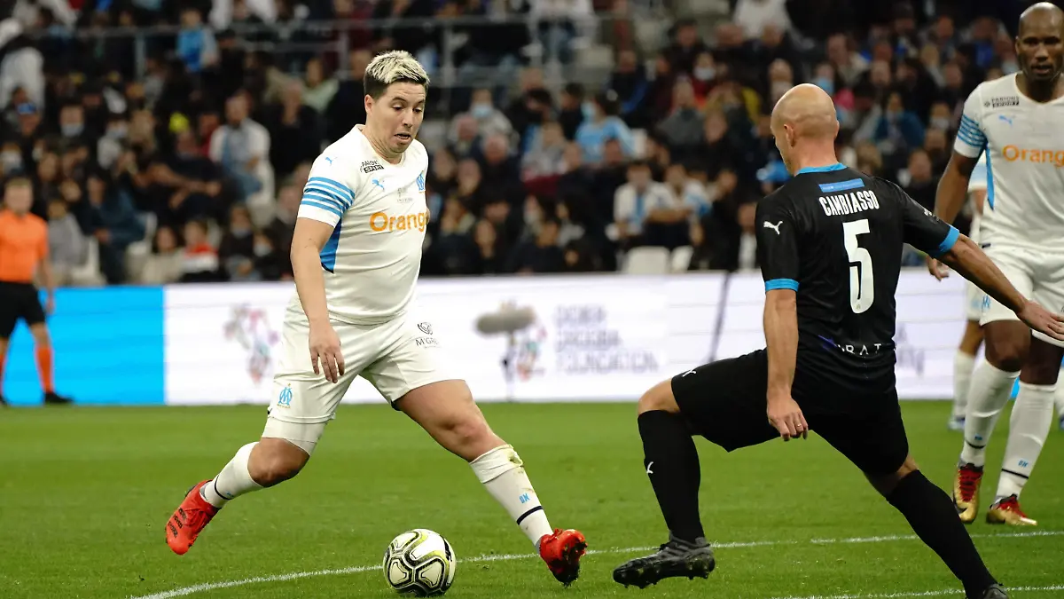 Samir Nasri OM Legends FOOTBALL : Match des H ros - Match Caritatif au profit de l Unicef - Marseille - 13/10/2021 NorbertScanella/Panoramic PUBLICATIONxNOTxINxFRAxITAxBEL