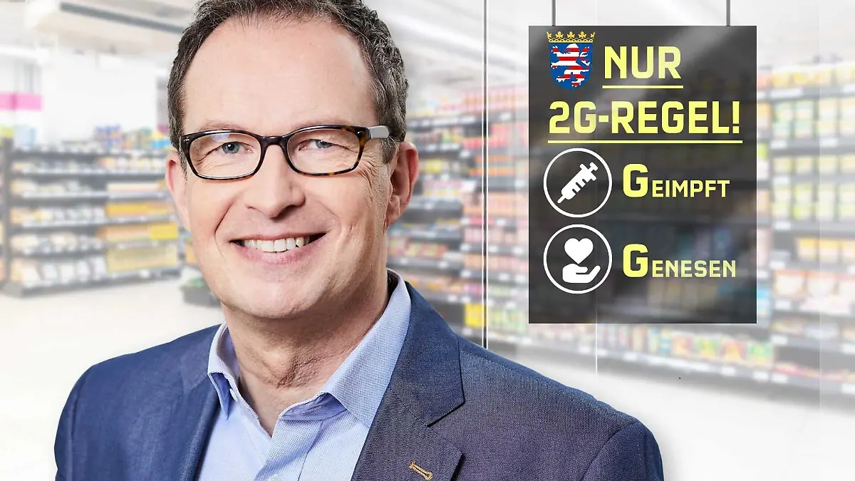 Dr. Specht vor Supermarkt (Collage)