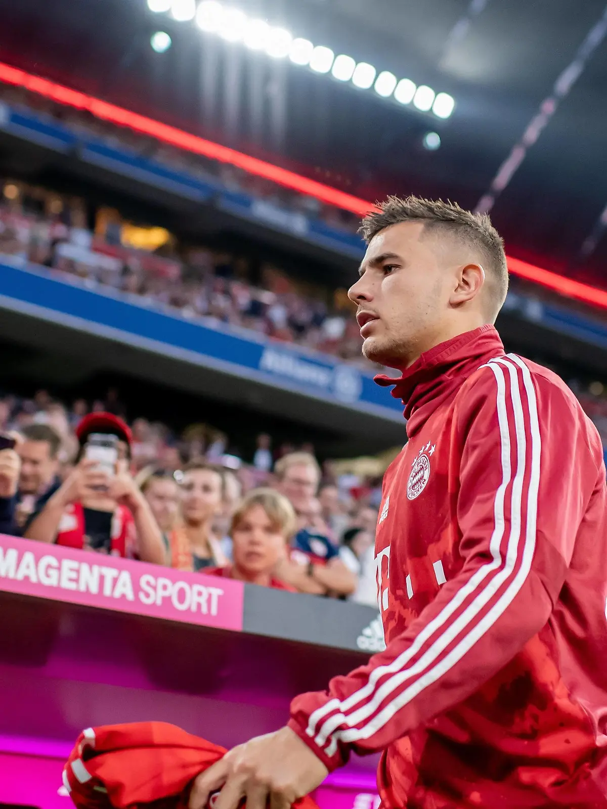 16. August 2019: Muenchen, Allianz Arena: Fussball 1. Bundesliga, 1. Spieltag: FC Bayern Muenchen - Hertha BSC: Muenchens Lucas Hernandez. DFL REGULATIONS PROHIBIT ANY USE OF PHOTOGRAPHS AS IMAGE SEQUENCES AND/OR QUASI-VIDEO. *** 16 August 2019 Munich, Allianz Arena Football 1 Bundesliga, 1 Matchday FC Bayern Munich Hertha BSC Munich Lucas Hernandez DFL REGULATIONS PROHIBIT ANY USE OF PHOTOGRAPHS AS IMAGE SEQUENCES AND OR QUASI VIDEO  