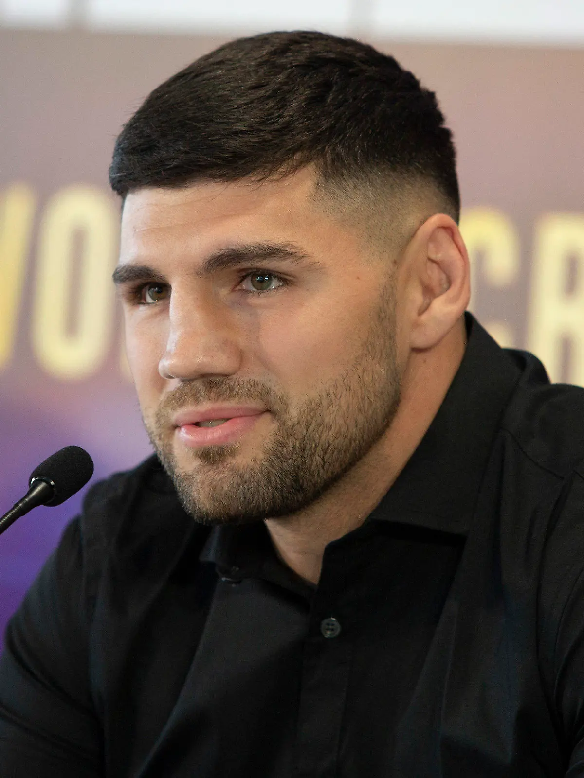 (210924) -- LATVIA, Sept. 24, 2021 (Xinhua) -- Germany's Artur Mann attends a press conference before the upcoming World Boxing Super Series Cruiserweight fight against Latvia's Mairis Briedis in Riga, Latvia on Sept. 23, 2021. (Photo by Edijs Palens/Xinhua)