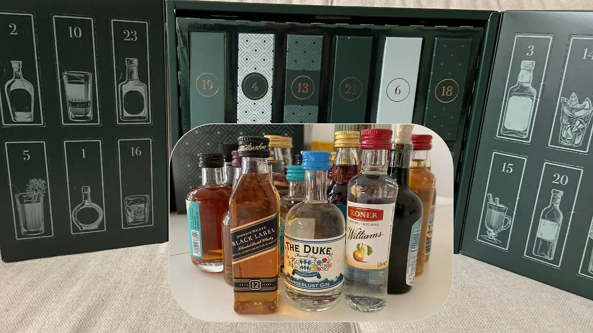 Inhalt des Amazon-Spirituosen-Adventskalenders