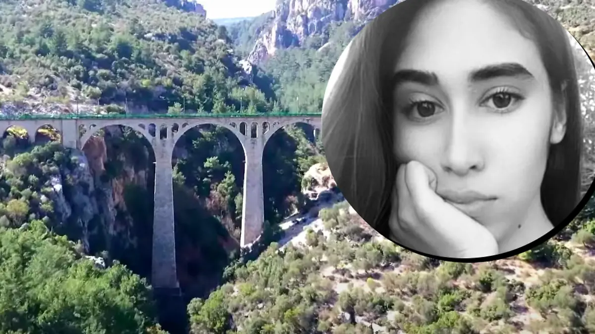 Hatice Nur Karabulut (Kreis) stürzte beim Versuch ein Selfie zu machen die Klippen am Gavurdere-Viadukt in den Tod.