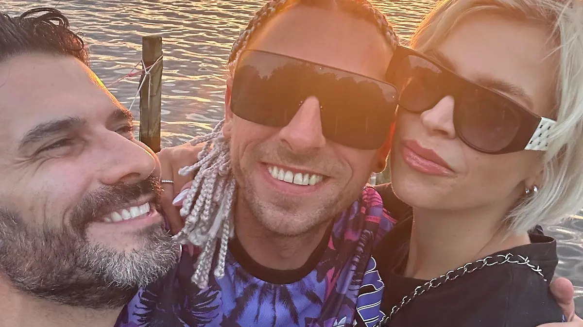 Marc Terenzi, Steve Es und Verena Kerth am Strand.