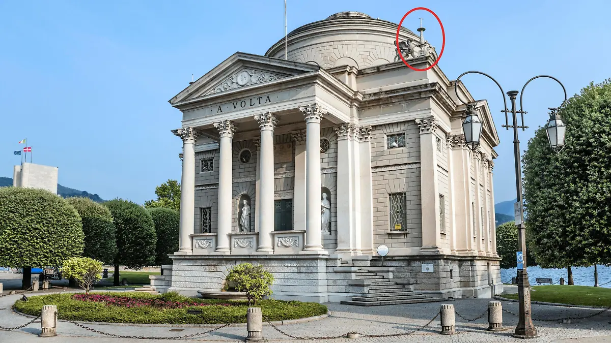 Der Volta Tempel, ein Museum in Como.