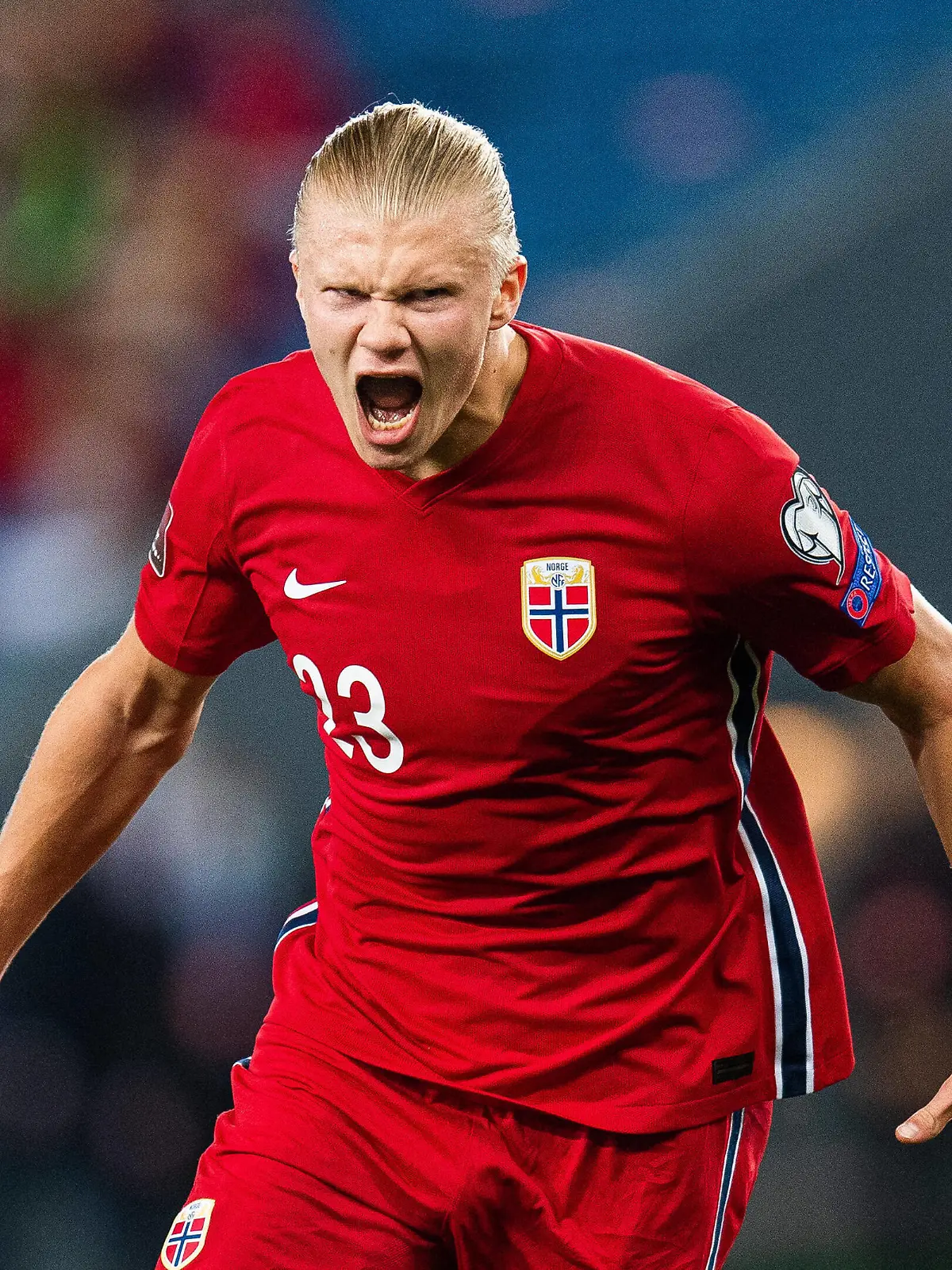 Sport Themen der Woche KW36 Sport Bilder des Tages 210907 Erling Braut Haaland of Norway celebrates after he scored 5-1 during the FIFA World Cup, WM, Weltmeisterschaft, Fussball Qualifier football match between Norway and Gibraltar on September 7, 2021 in Oslo. Photo: Jon Olav Nesvold / BILDBYRAN / COP 217 / VG0162 bbeng fotball soccer football fotboll fifa world cup qualifiers vm-kvalifisering vm kvalik landskamp norge norway gibraltar jubel *** 210907 Erling Braut Haaland of Norway celebrates after he scored 5 1 during the FIFA World Cup Qualifier football match between Norway and Gibraltar on September 7, 2021 in Oslo Photo Jon Olav Nesvold BILDBYRAN COP 217 VG0162 bbeng fotball soccer football fotboll fifa world cup qualifiers vm qualification world cup qualifier norway norway gibraltar cheers, PUBLICATIONxNOTxINxSWExNORxAUT Copyright: JONxOLAVxNESVOLD BB210907JE090