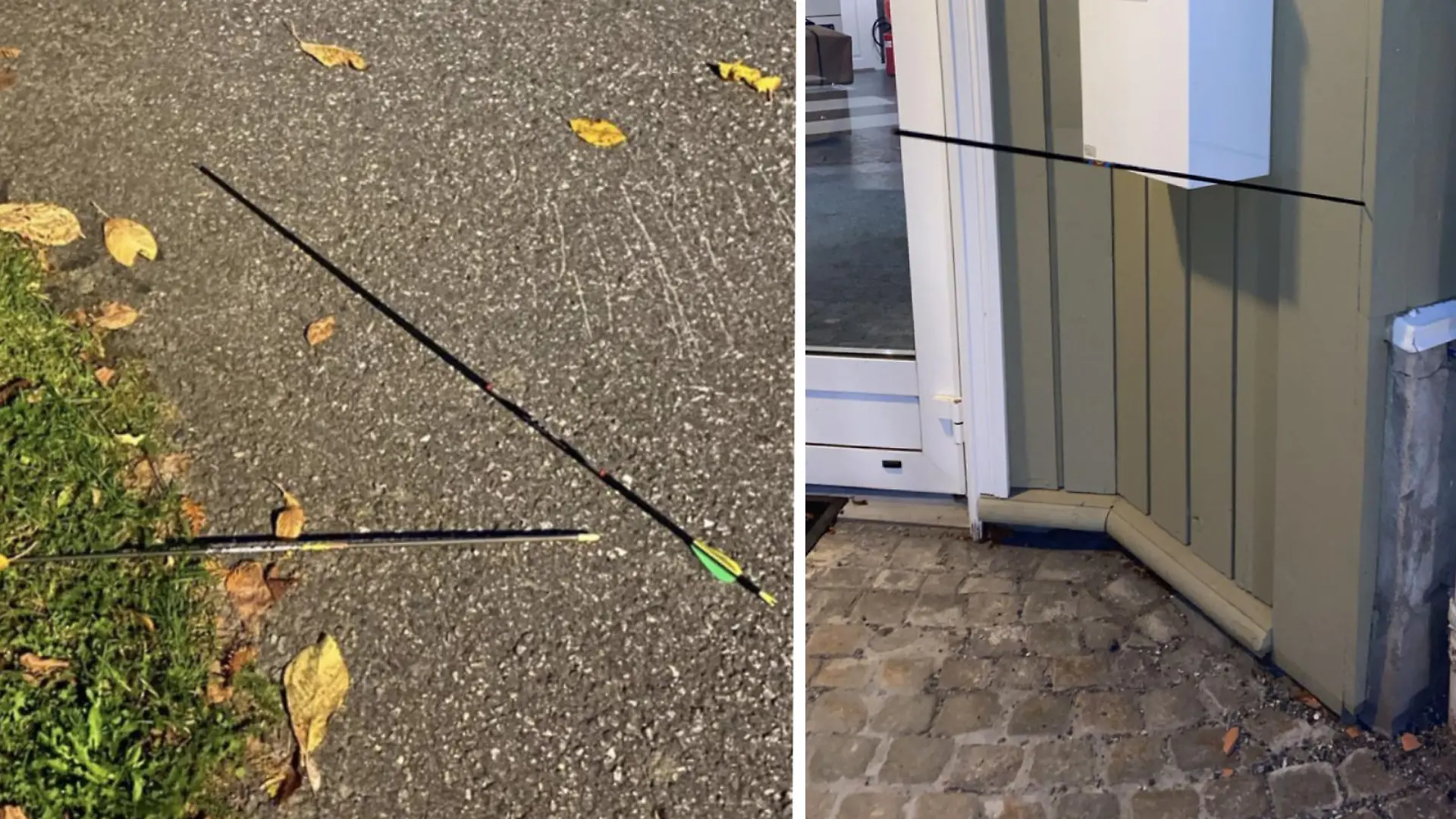 Bilder, die auf Twitter aufgetaucht sind, zeigen Pfeile, die mutmaßlich von dem Täter stammen.