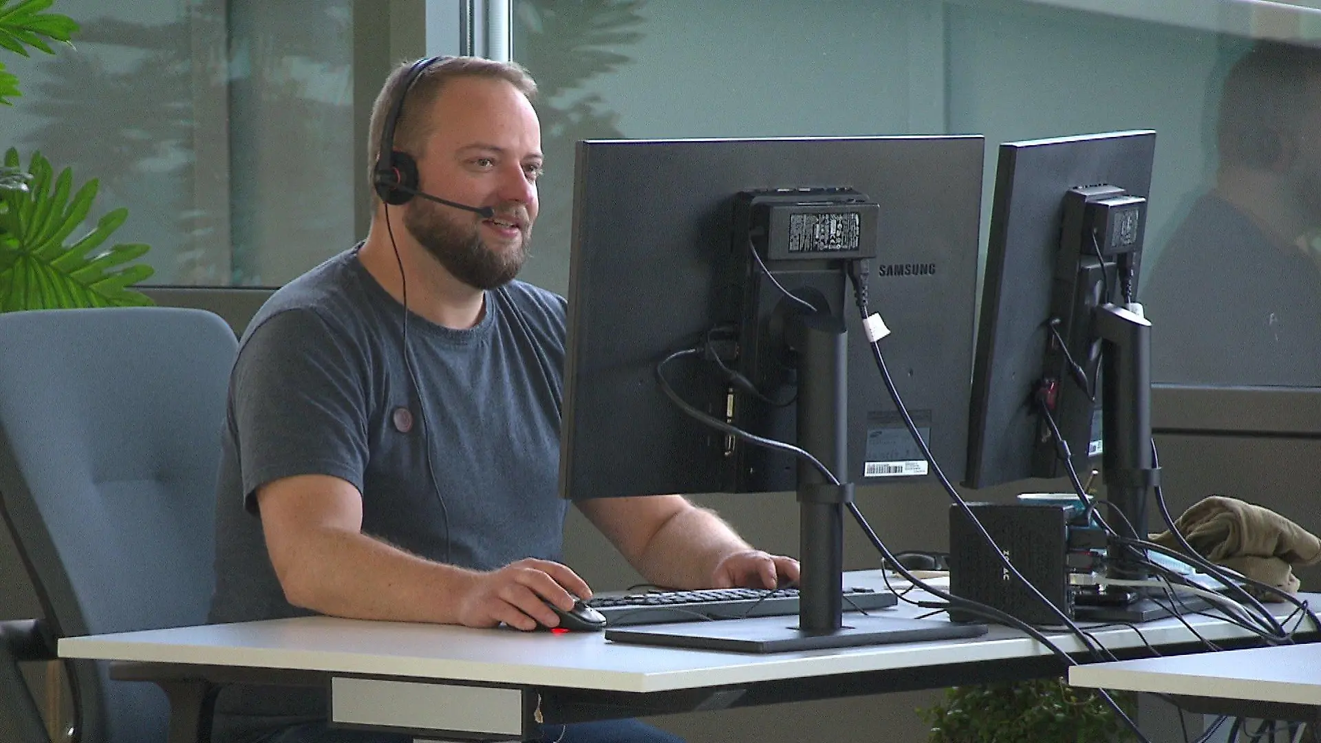 Thomas Mildschlag im Büro