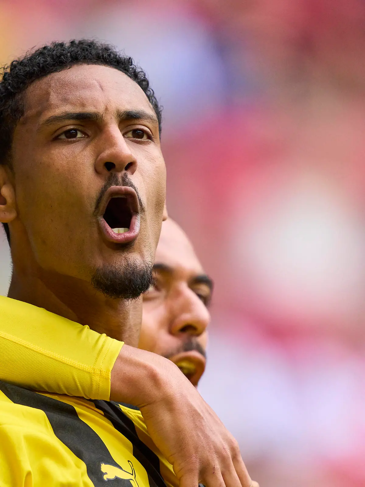 Sebastien Haller, BVB 9 celebrates his goal, happy, laugh, celebration, 0-1 
in the match
FC AUGSBURG - BORUSSIA DORTMUND 0-3
1.German Football League on May 21, 2023 in Augsburg, Germany. Season 2022/2023, matchday 33, 1.Bundesliga, 33.Spieltag, BVB, FCA
Photographer: Peter Schatz
 - DFL REGULATIONS PROHIBIT ANY USE OF PHOTOGRAPHS as IMAGE SEQUENCES and/or QUASI-VIDEO -  / action press