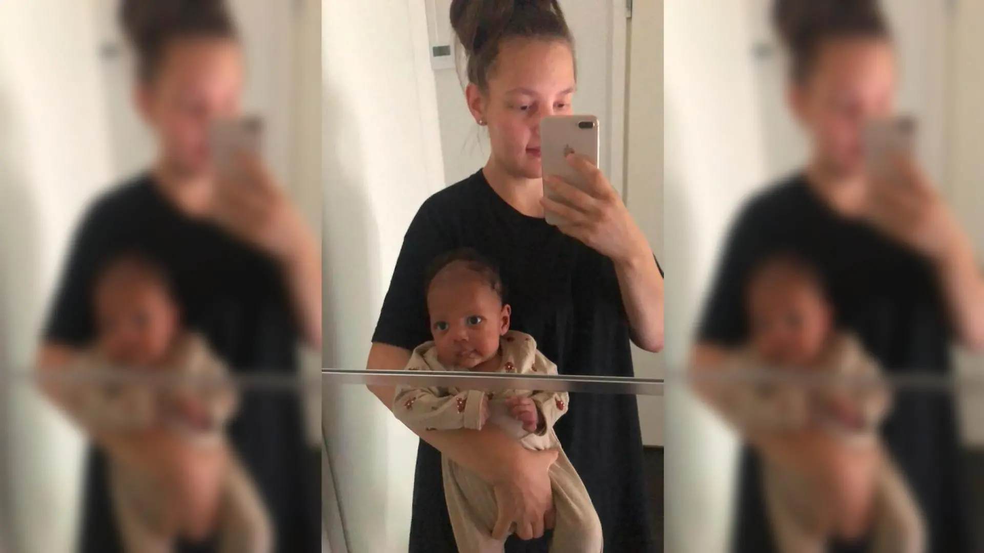 Tilda Kantala mit ihrem Überraschungsbaby Alec.