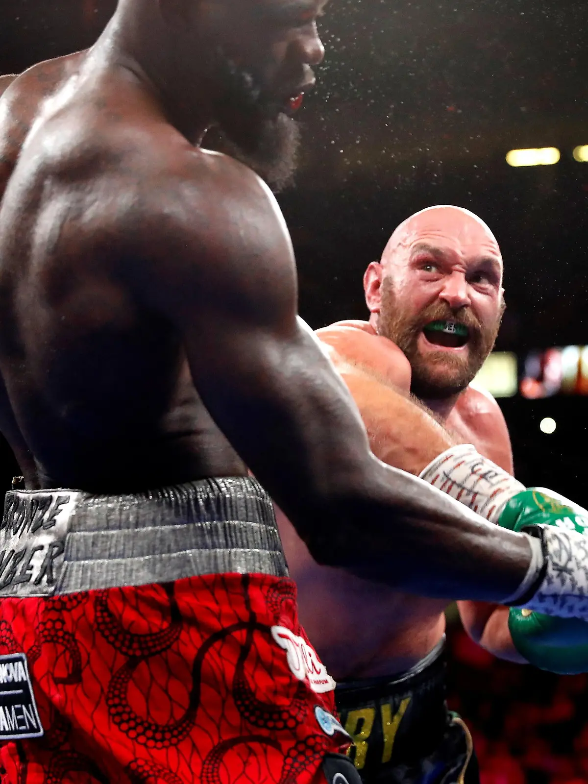 Boxing - Tyson Fury v Deontay Wilder - WBC Heavyweight Title - T-Mobile Arena, Las Vegas, Nevada, U.S. - October 9, 2021  Tyson Fury in action against Deontay Wilder REUTERS/Steve Marcus     TPX IMAGES OF THE DAY