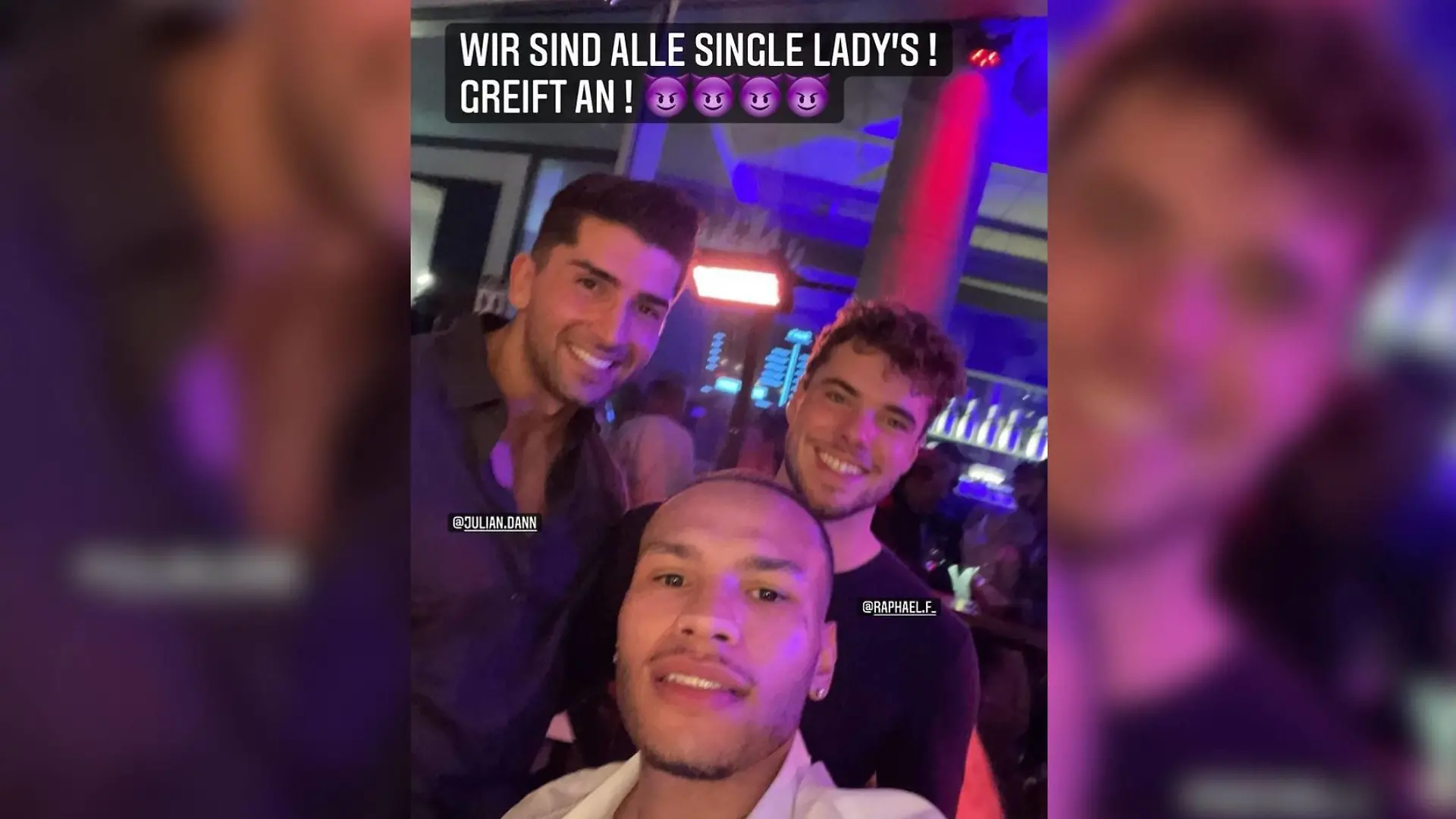 Ansage an die Damenwelt: Julian, Raphael und Jonathan haben offenbar keine Frau an ihrer Seite.