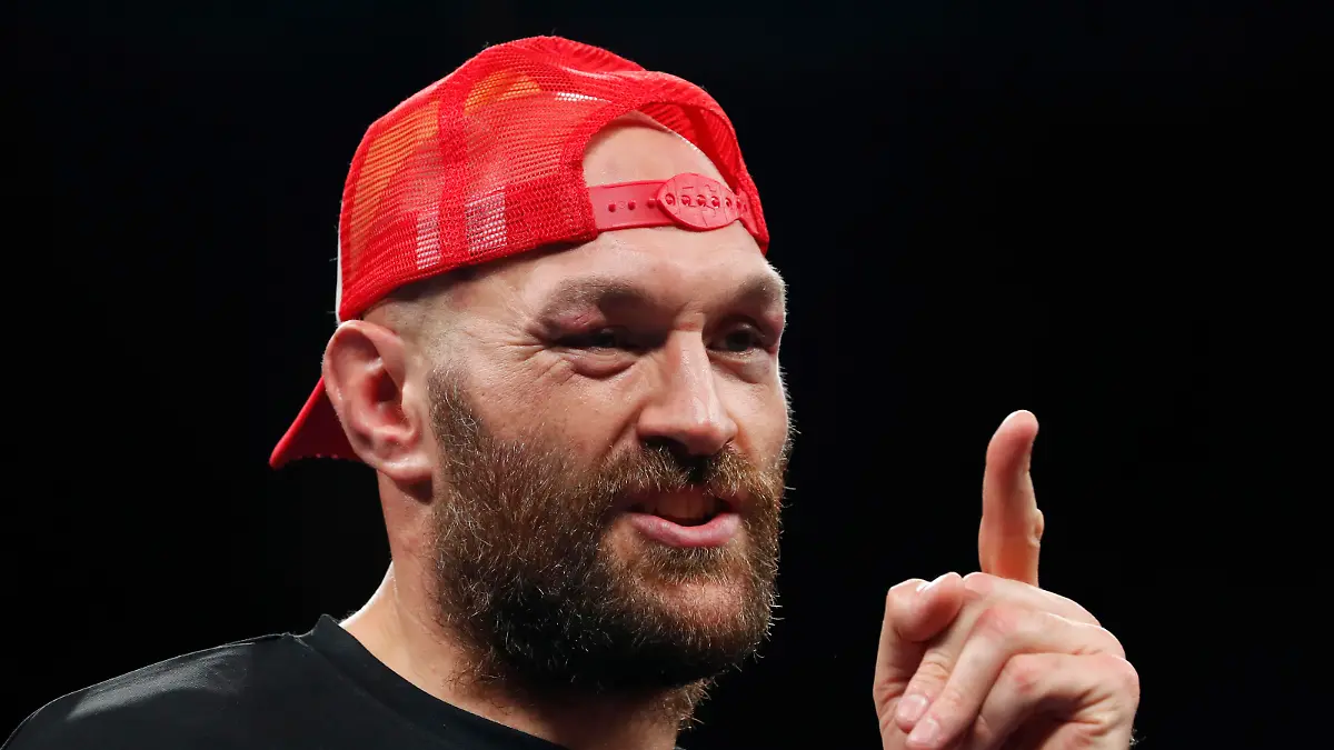 Boxing - Tyson Fury v Deontay Wilder - WBC Heavyweight Title - T-Mobile Arena, Las Vegas, Nevada, U.S. - October 9, 2021 Tyson Fury during a press conference after winning the fight against Deontay Wilder REUTERS/Steve Marcus