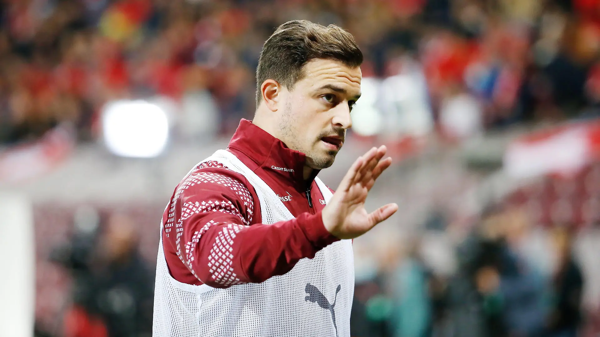 Foto Manuel Geisser 09.10.2021 Genf : Stade de Geneve Saison 2021/2022 Herren Fussball EM Qualifikation Schweiz - Nordirland Xherdan Shaqiri Schweiz *** Photo Manuel Geisser 09 10 2021 Geneva Stade de Geneve Season 2021 2022 Men Football European Championship Qualification Switzerland Northern Ireland Xherdan Shaqiri Switzerland