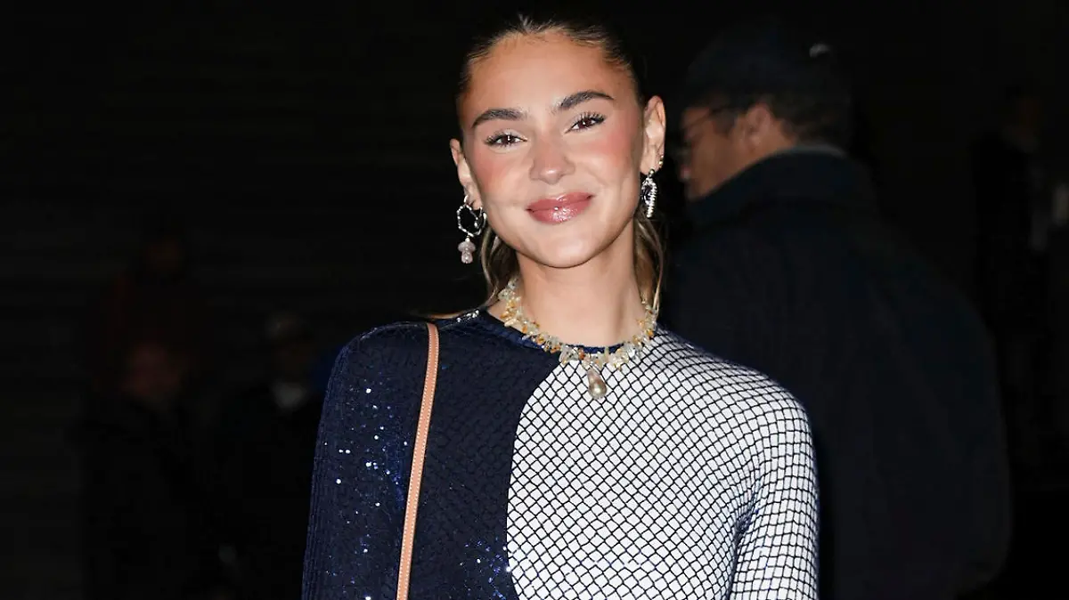 Photo by: zz/John Nacion/STAR MAX/IPx 2023 2/13/23 Stefanie Giesinger arrives at the Tory Burch Fall Winter 2023 Collection Runway Show held on February 13, 2023 during New York Fashion Week in New York City. (NYC)