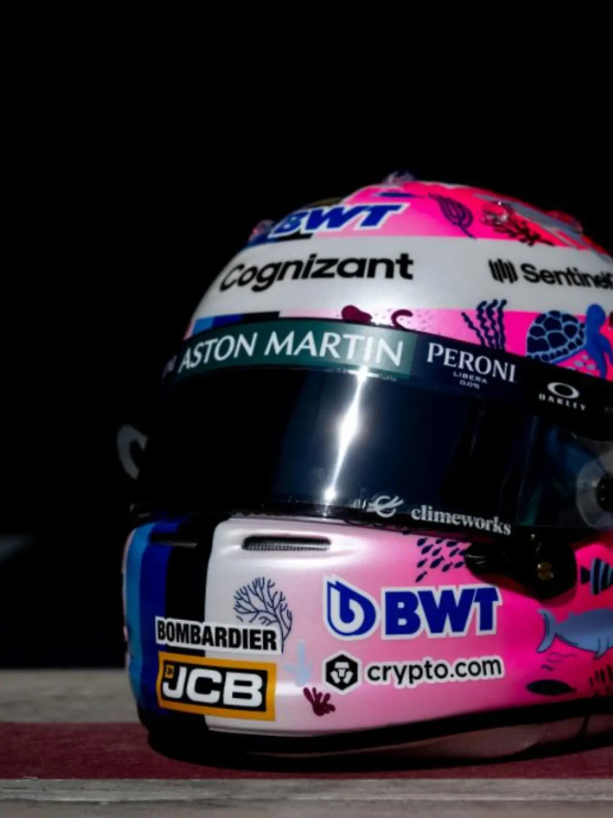 Der neue Helm von Sebastian Vettel.