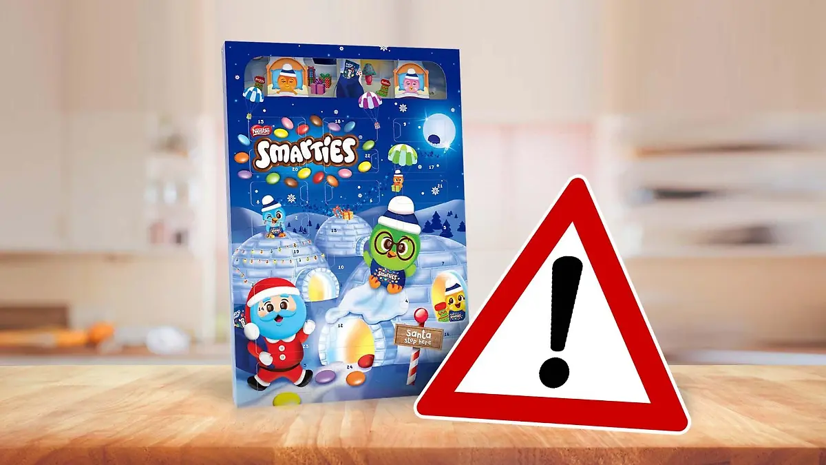 Nestlé Deutschland weist ausdrücklich auf ein fälschlich aufgedrucktes "Glutenfrei Logo" auf Smarties Adventskalender hin.