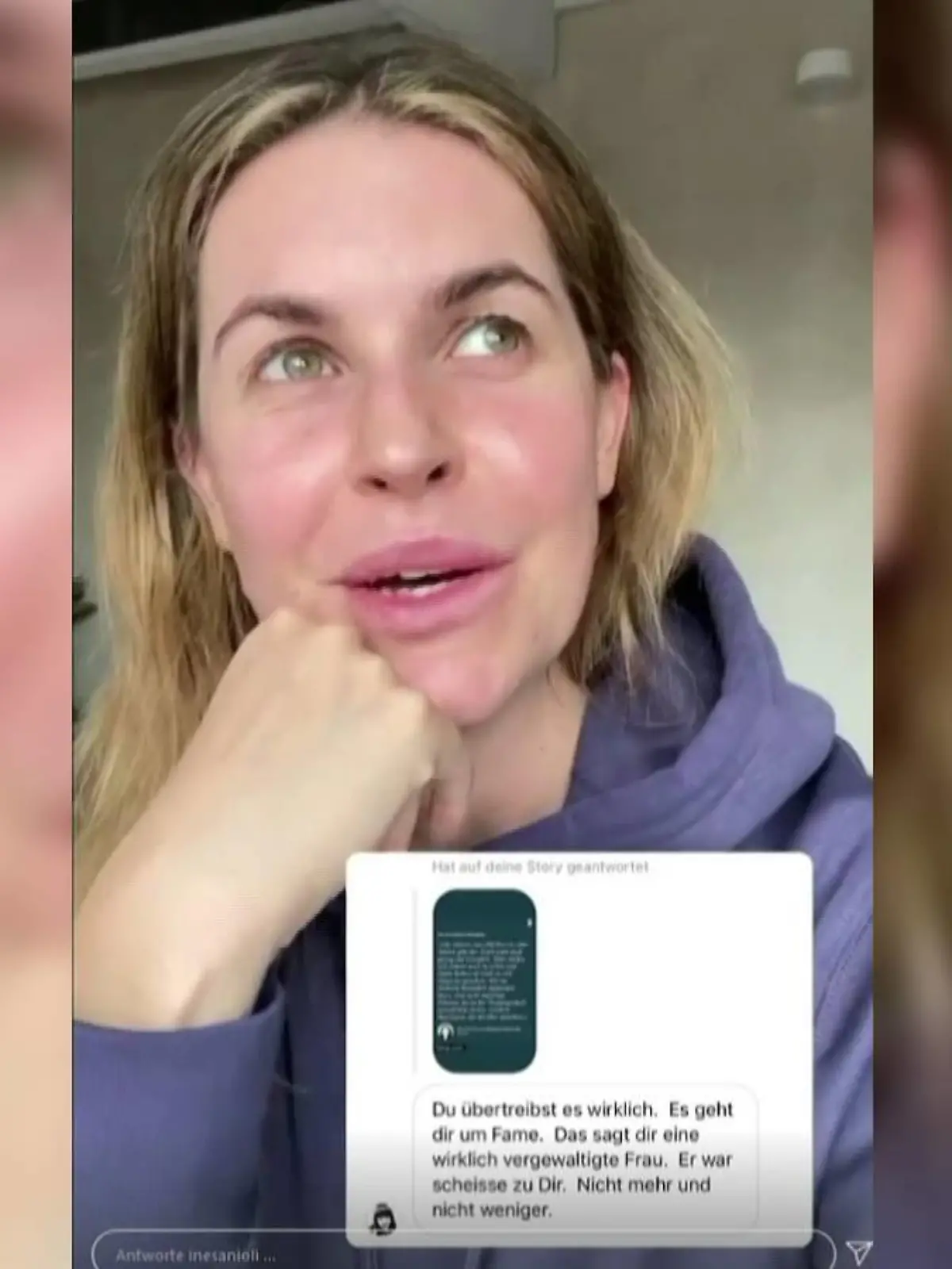 Ines Anioli wundert sich über Nachrichten ihrer Follower nach den Missbrauchsvorwürfen gegen ihren Ex.