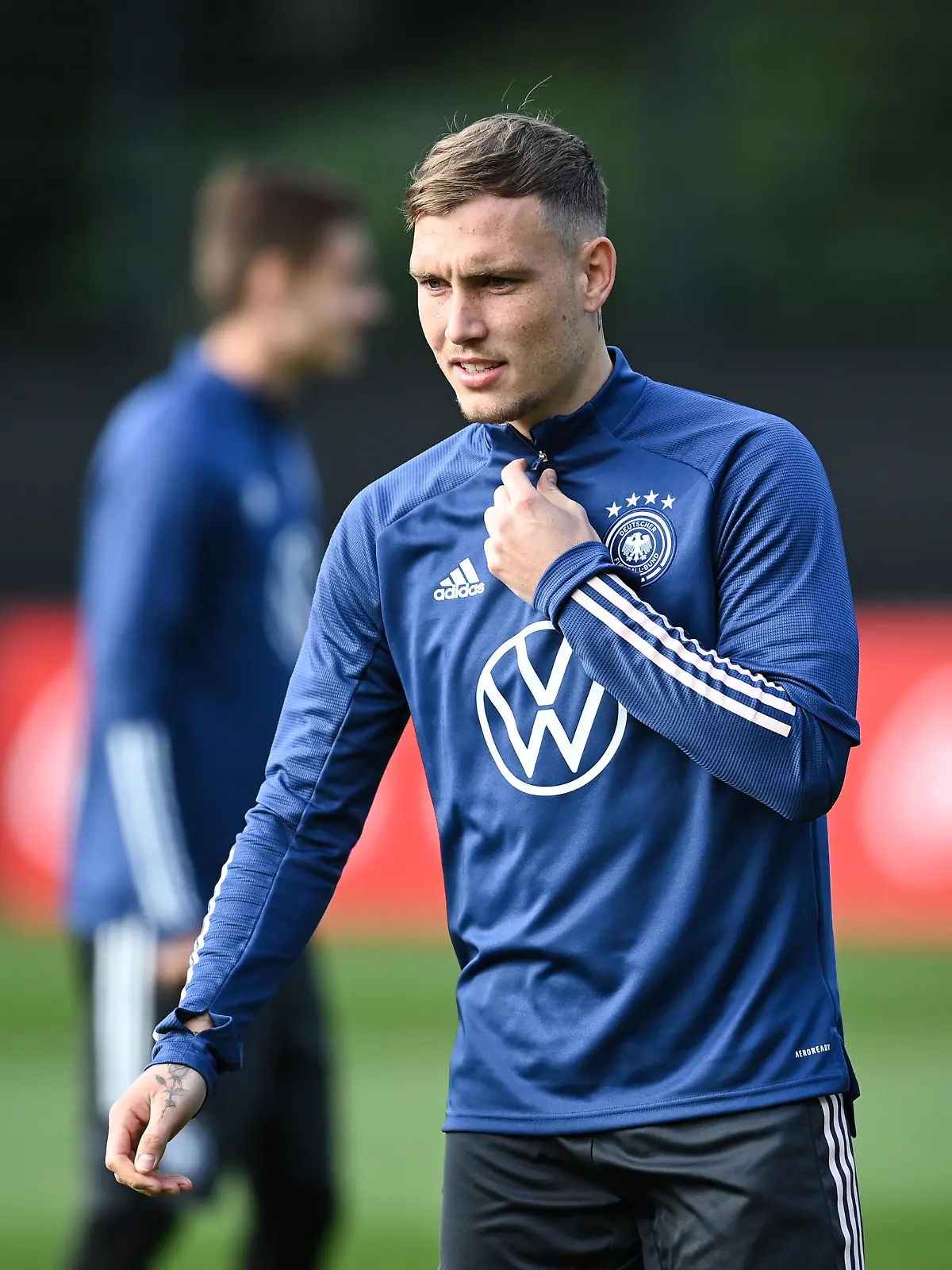 David Raum (DEU). GES/ Fussball/ Training der deutschen Fussball-Nationalmannschaft in Hamburg, 06.10.2021 Football / Soccer: Training session of the German national team in Hamburg, October 6, 2021