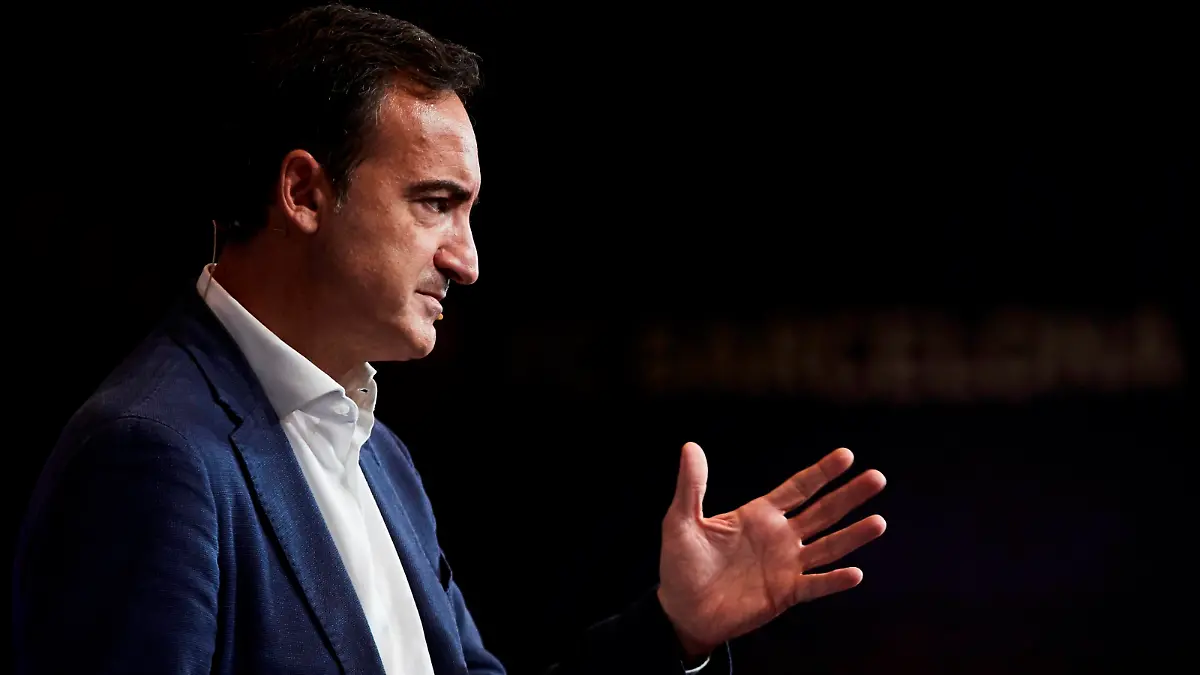 Fußball, FC Barcelona Pressekonferenz FC Barcelona, Barca general manager Ferran Reverter speaks during a press conference, PK, Pressekonferenz to present the results of the audit of the club s accounts, the close of the 2020/2021 season and the 2021/2022 budget, in Barcelona, Catalonia, north-eastern Spain, 06 October 2021. FC Barcelona presents the results of the audit of the club s accounts ACHTUNG: NUR REDAKTIONELLE NUTZUNG PUBLICATIONxINxGERxSUIxAUTxONLY Copyright: xAlejandroxGarcax GRAFCAT8218 20211006-0fc868c3d1240920d260f14b76b1c5abecf43bec