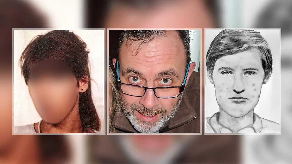Mit einem Phantombild jagte die französische Polizei den in den Medien als "Le Grêlé" bezeichneten Serienmörder François Vérove.