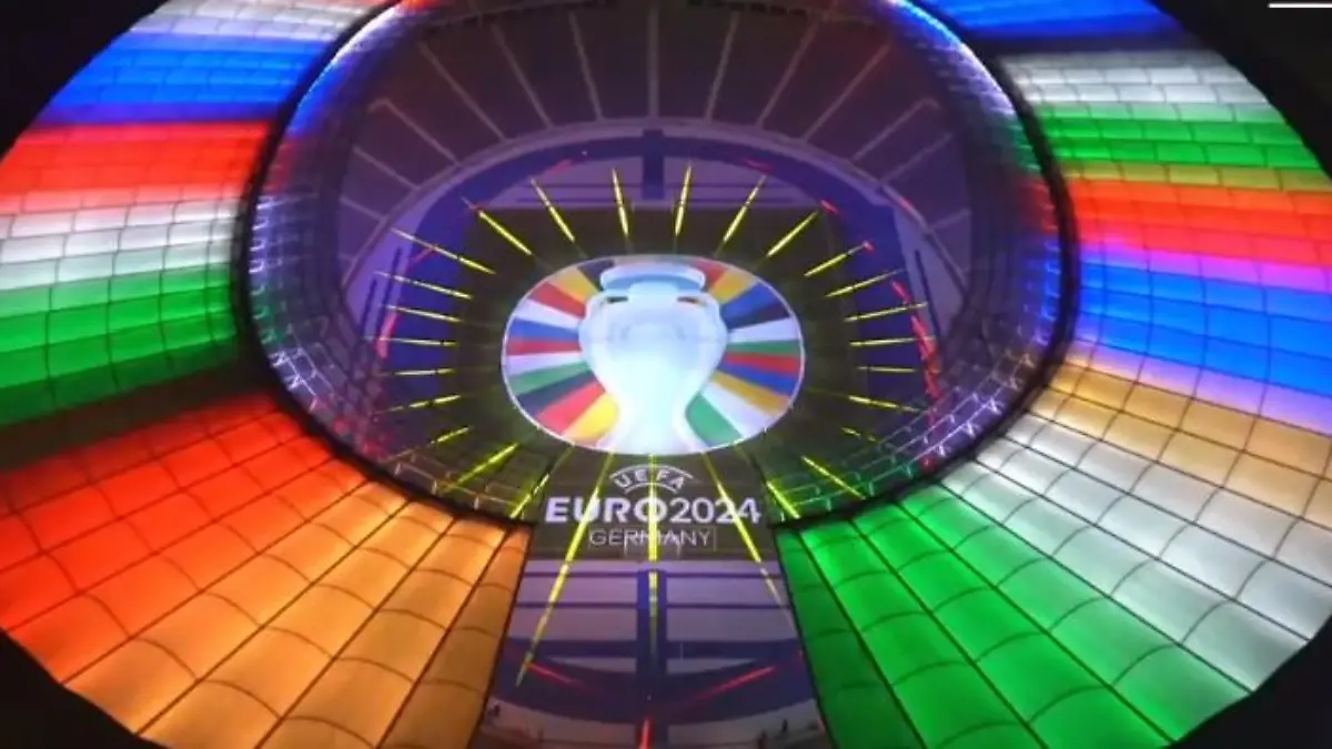 Das Logo der EM 2024 wurde im Olympiastadion in Berlin präsentiert.