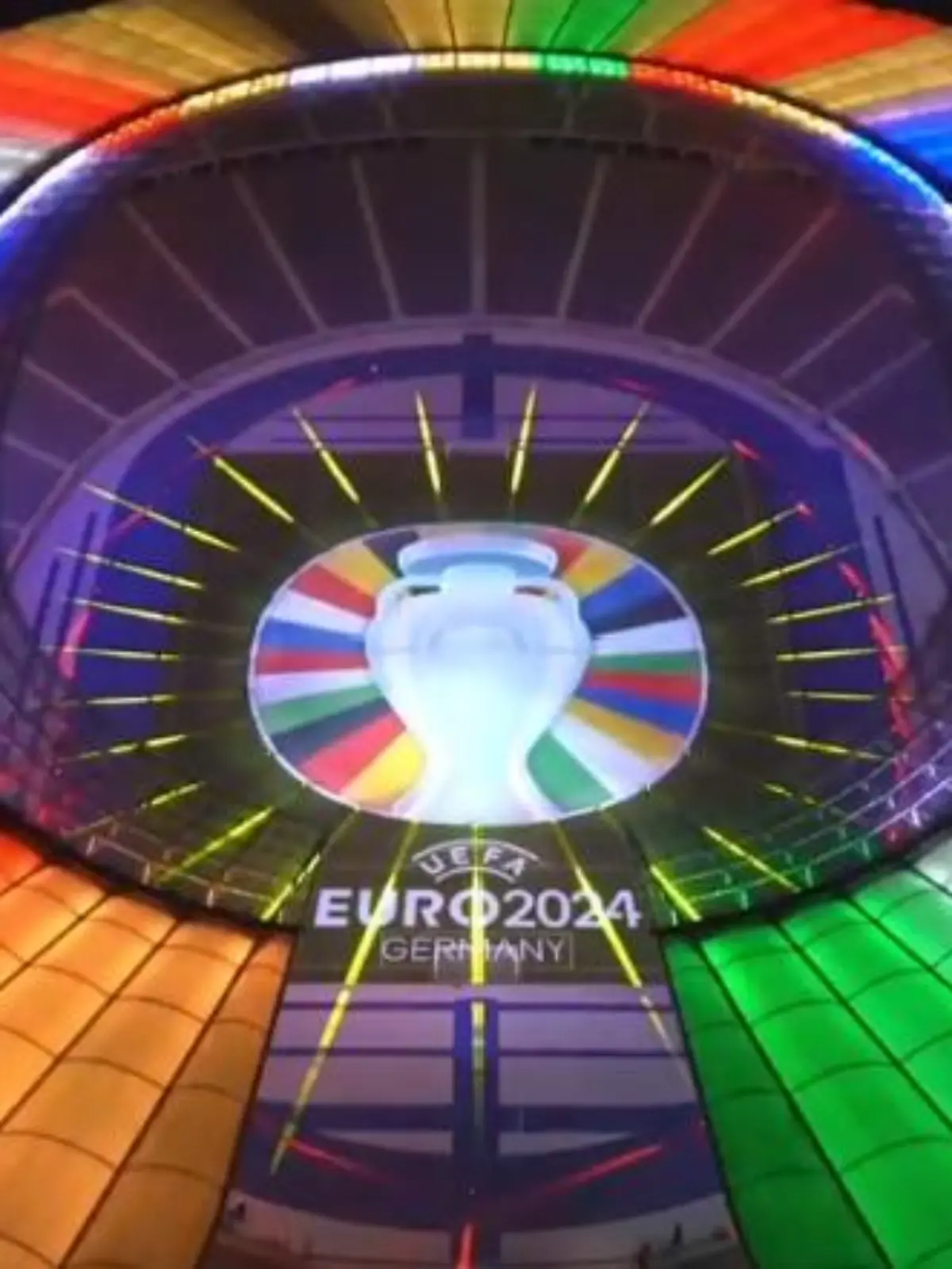 Das Logo der EM 2024 wurde im Olympiastadion in Berlin präsentiert.