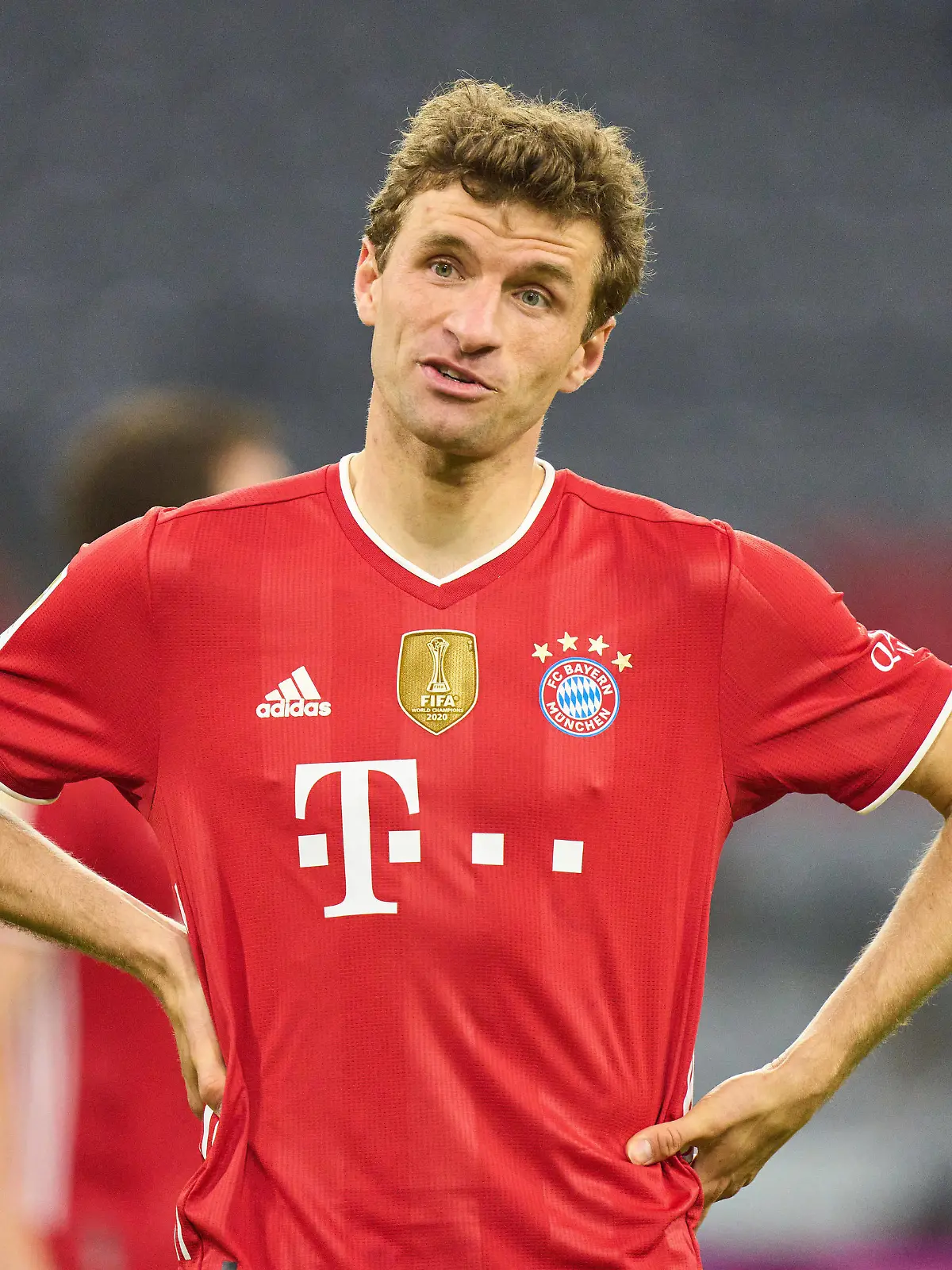  Fussball 1.German Soccer League FC BAYERN MUENCHEN - BAYER 04 LEVERKUSEN 2-0 Thomas MUELLER, MÜLLER, FCB 25 in the match FC BAYERN MUENCHEN - BAYER 04 LEVERKUSEN 2-0 1.German Football League on March 20, 2021 in Munich, Germany Season 2020/2021, matchday 30, 1.Bundesliga, FCB, München, 30.Spieltag Photographer: Peter Schatz / Pool National and international News-Agencies OUT Editorial Use ONLY - DFL REGULATIONS PROHIBIT ANY USE OF PHOTOGRAPHS as IMAGE SEQUENCES and/or QUASI-VIDEO - Munich Allianz Arena Bavaria Germany *** Football 1 German Soccer League FC BAYERN MUENCHEN BAYER 04 LEVERKUSEN 2 0 Thomas MUELLER, MÜLLER, FCB 25 in the match FC BAYERN MUENCHEN BAYER 04 LEVERKUSEN 2 0 1 German Football League on March 20, 2021 in Munich, Germany Season 2020 2021, matchday 30, 1 Bundesliga, FCB, Munich, matchday 30 Photographer Peter Schatz Pool National and international News Agencies OUT Editorial Use ONLY DFL REGULATIONS PROHIBIT ANY USE OF PHOTOGRAPHS as IMAGE SEQUENCES and or QUASI VIDEO Munich Allianz Arena Bavaria Germany Poolfoto Peter Schatz / Pool ,EDITORIAL USE ONLY