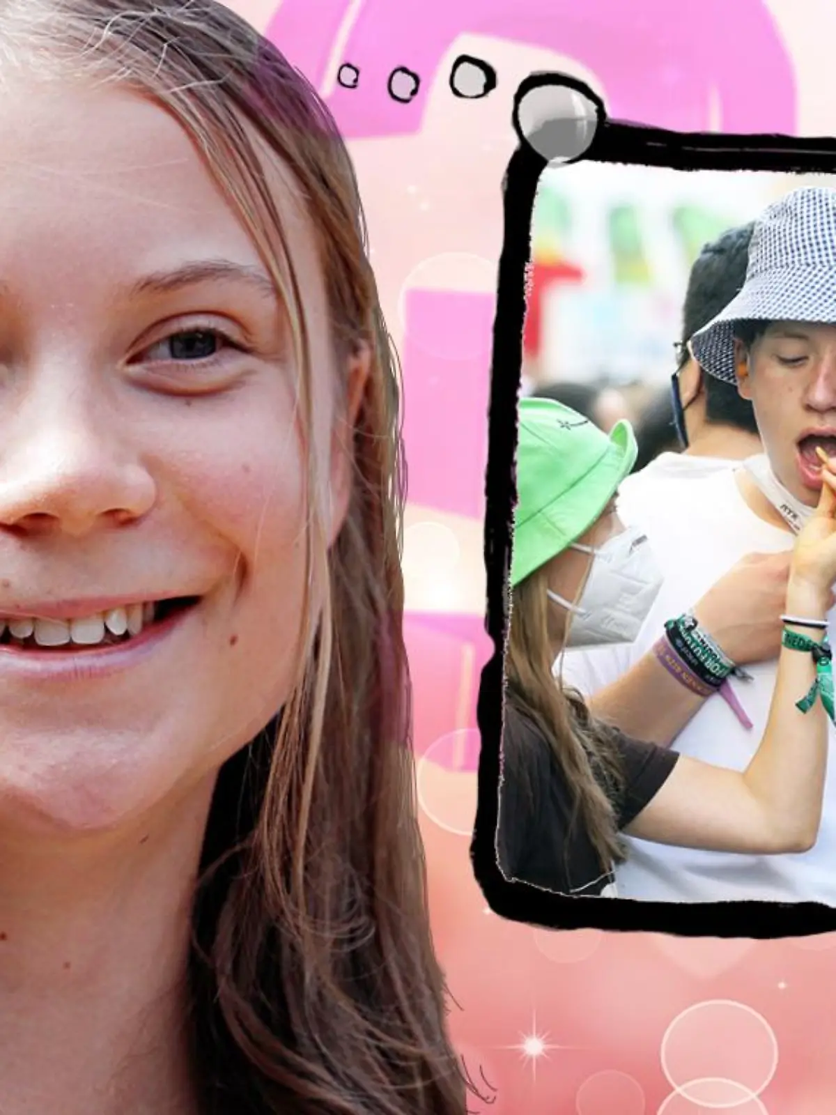 Ist das etwa Greta Thunbergs Freund? Der junge Mann durfte neben ihr ganz vorne beim Protestmarsch in Mailand dabei sein.